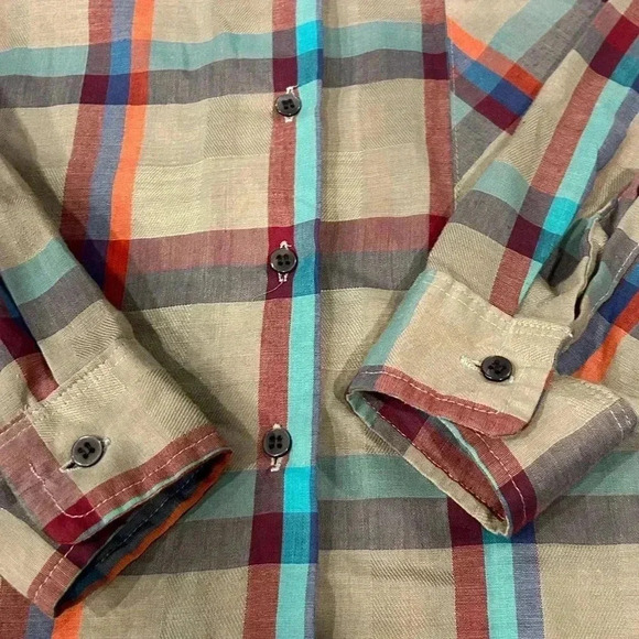 Vintage 80s Wrangler Misses Striped Shirt Button Down Ladies Size S Made in USA - Picture 6 of 8